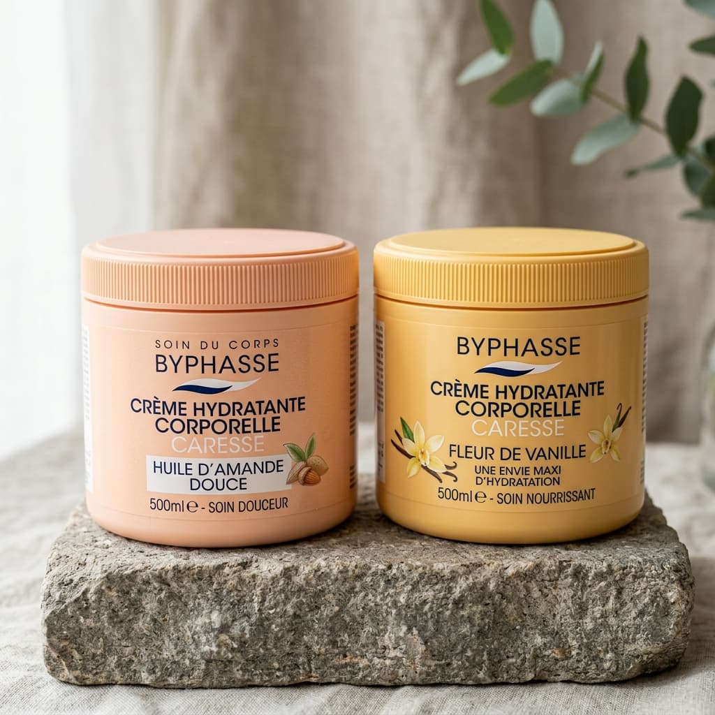 Crème Hydratante Corporelle Caresse Maxi 500 ml — Amande Douce ou Vanille