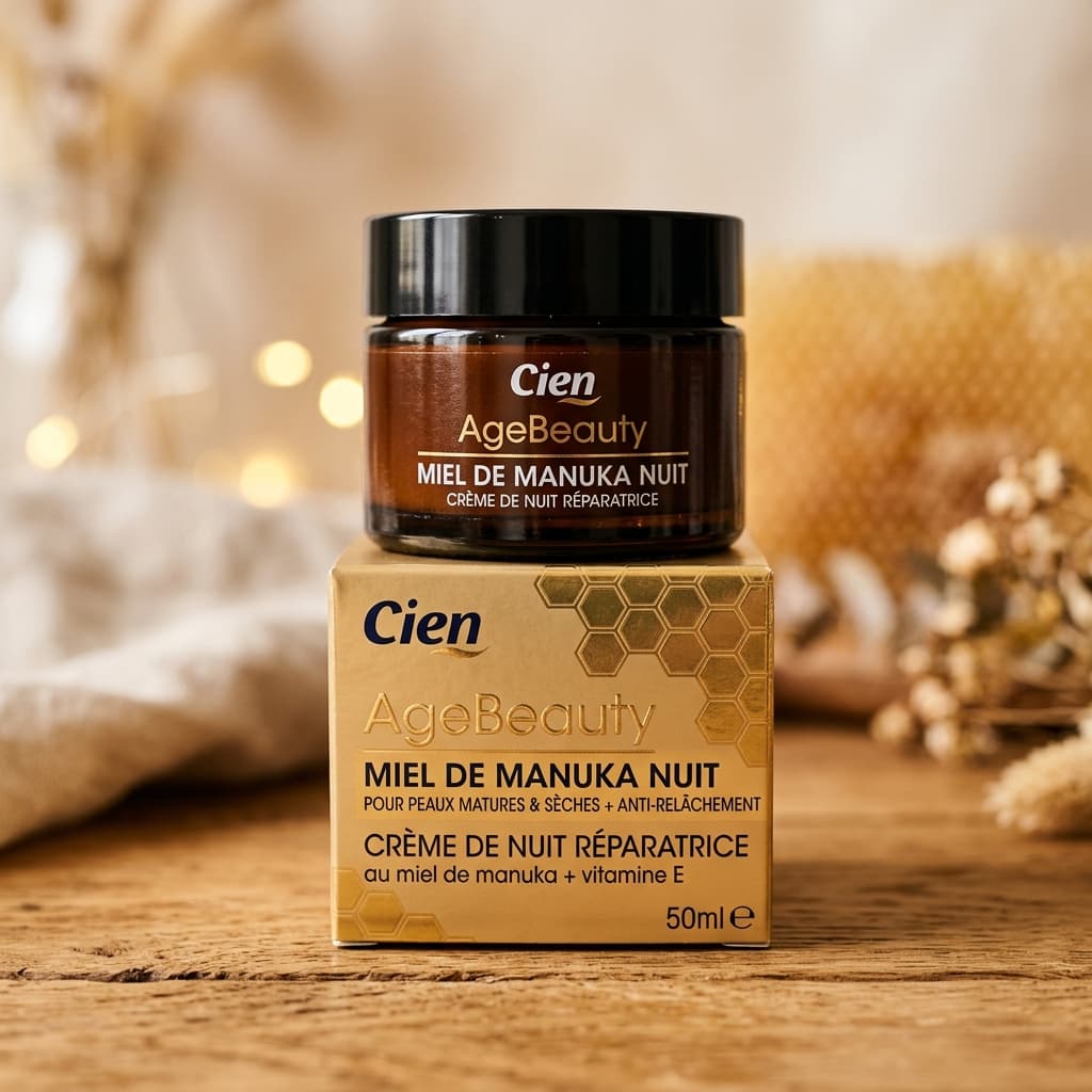 Crème de Nuit Réparatrice AgeBeauty — Miel de Manuka & Vitamine E