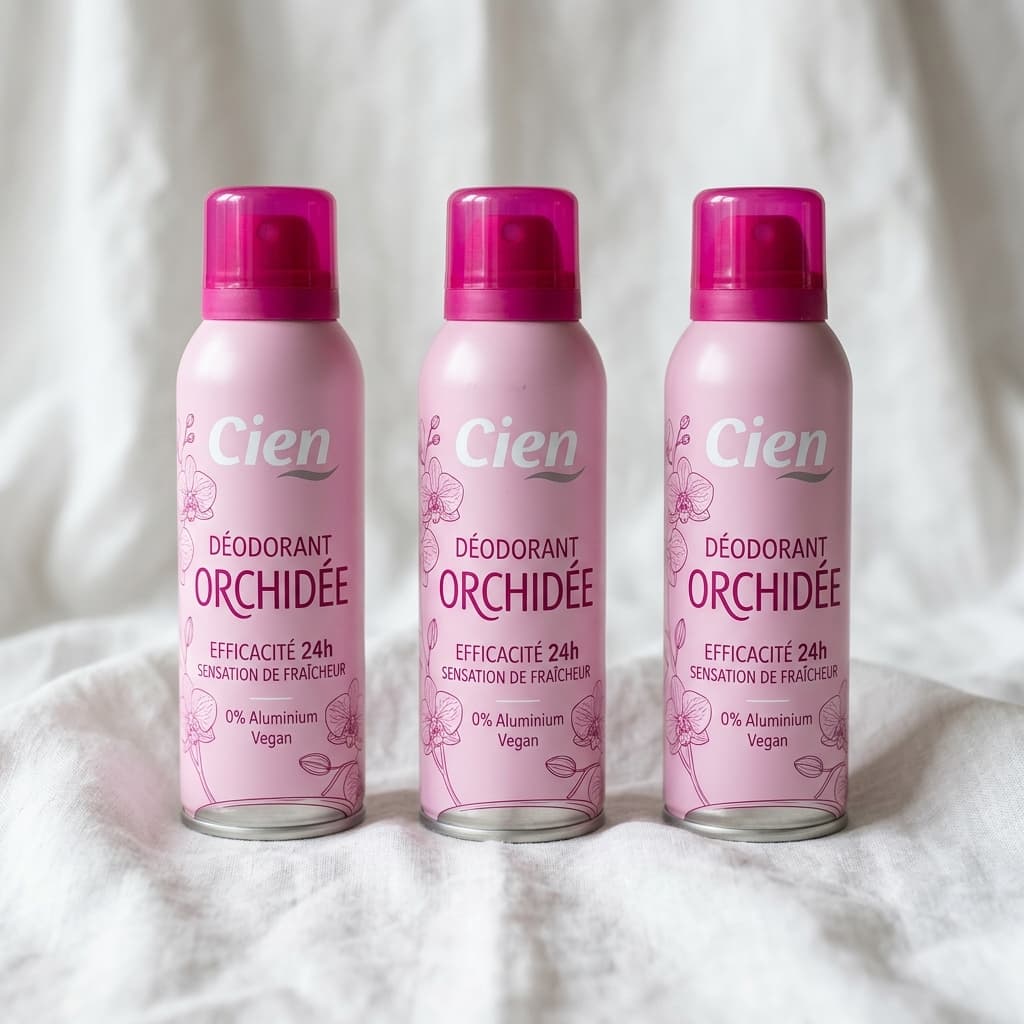 Déodorant Spray Fraîcheur Orchidée 24h — 0% Aluminium (Vegan)