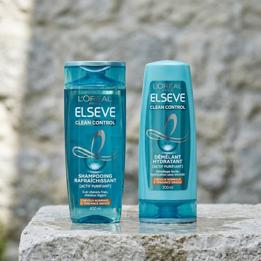 Shampooing & Démêlant Purifiant Elseve Clean Control [Actif Purifiant]