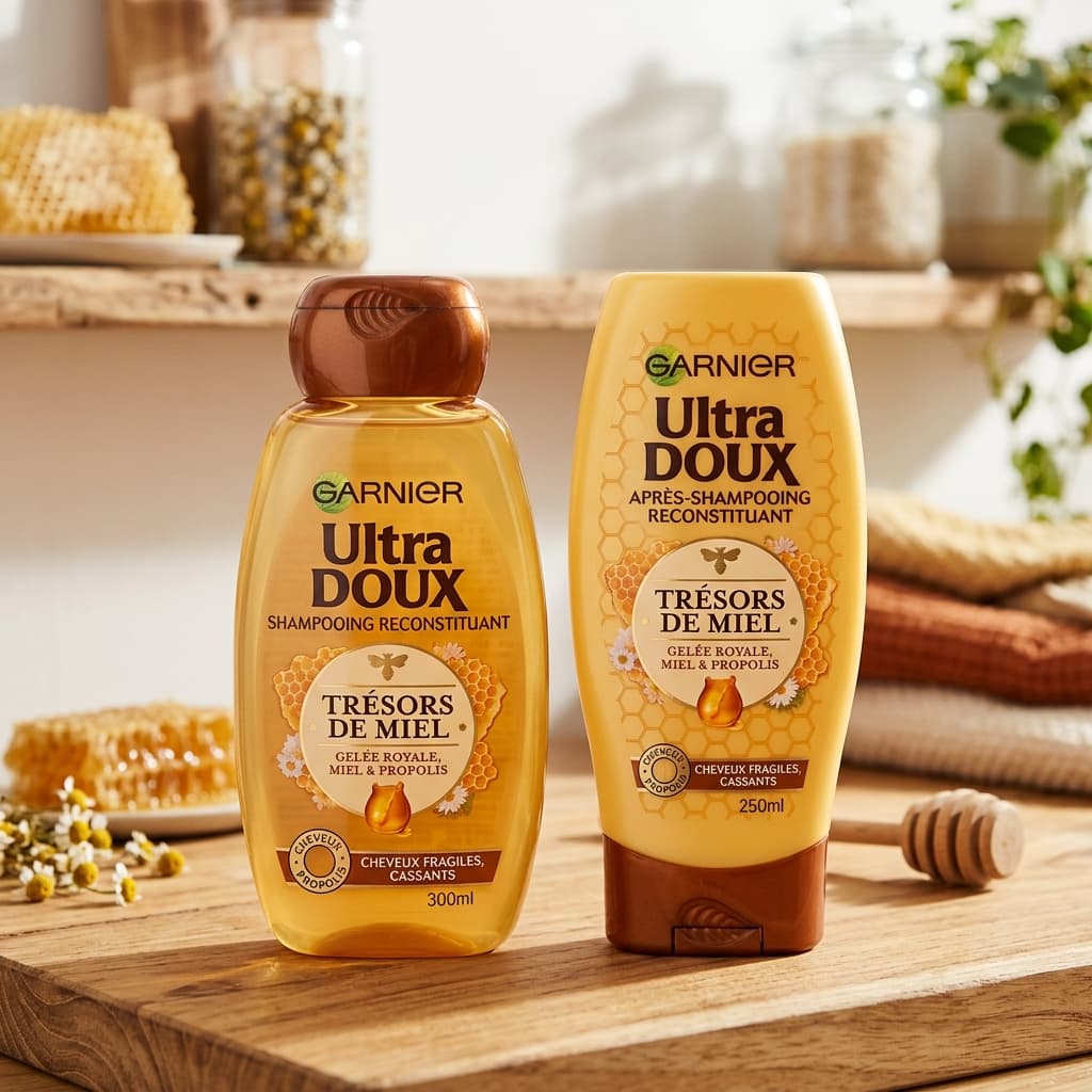 Shampooing & Après-Shampooing Reconstituant Ultra Doux Trésors de Miel