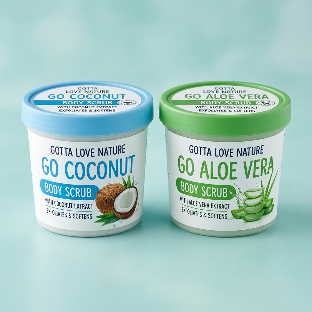 Gommage Corps Exfoliant & Adoucissant — Noix de Coco ou Aloe Vera